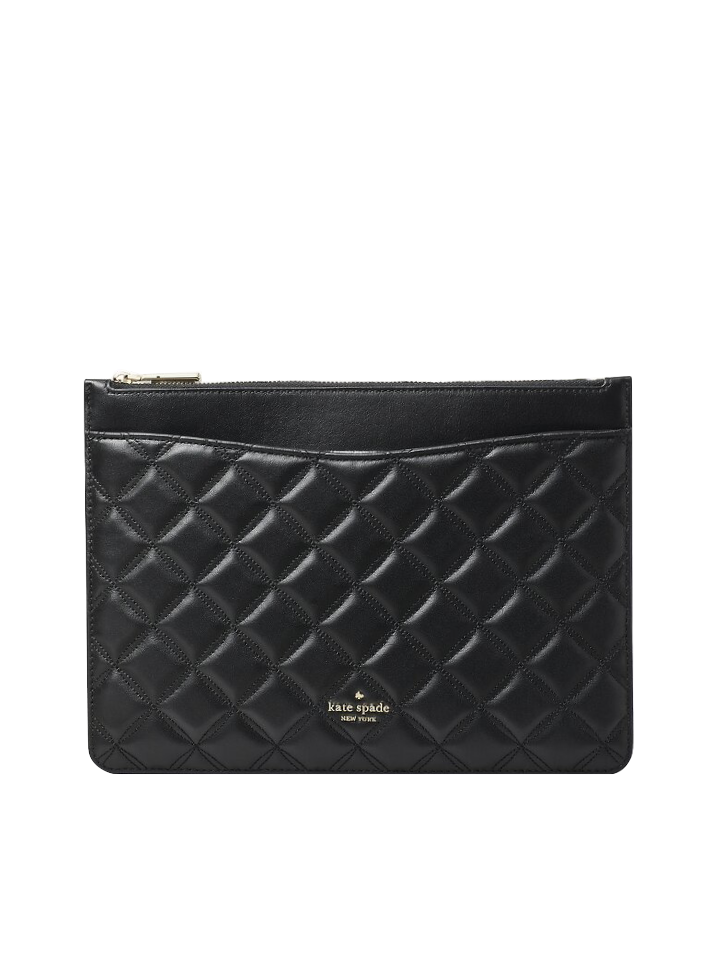 Kate Spade Natalia Quilted Large Zip Pouch Black – Balilene