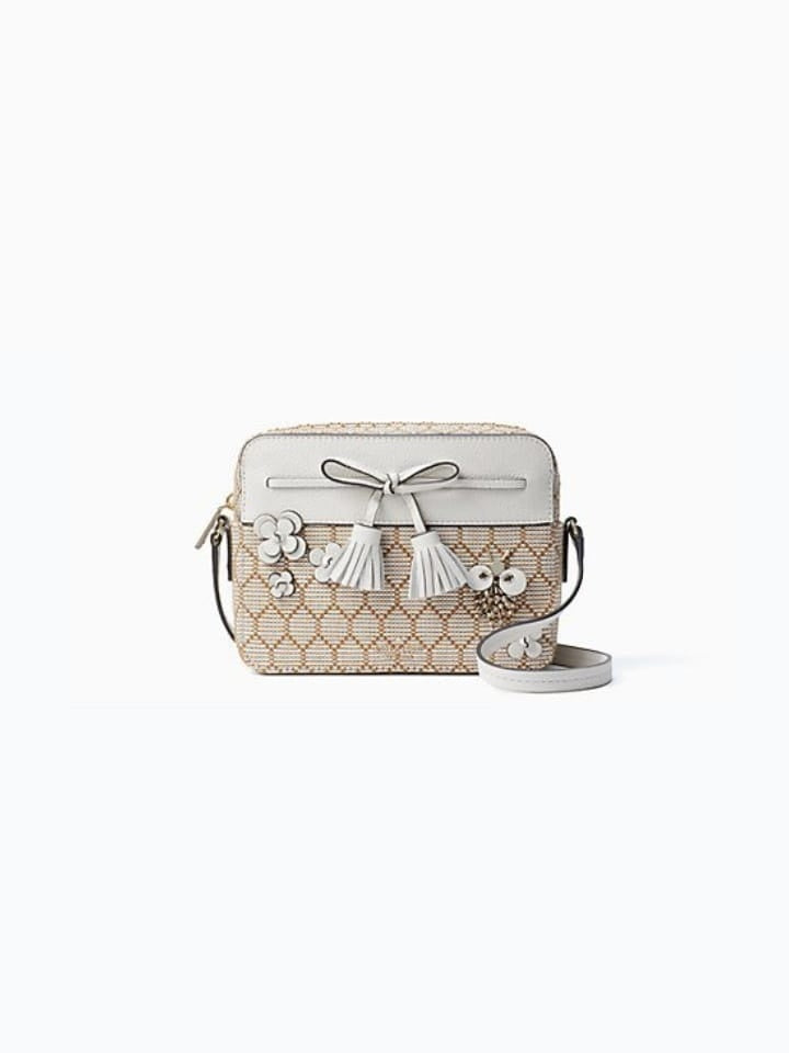 coach embellished quilted camera bag