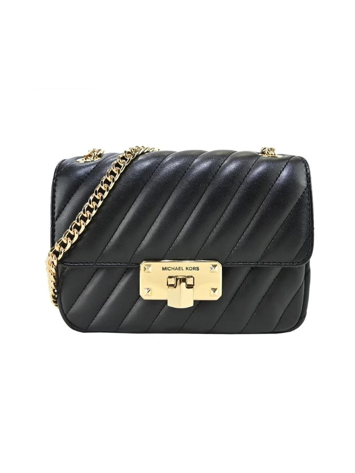 Small Peyton Shoulder Bag Flap Black 