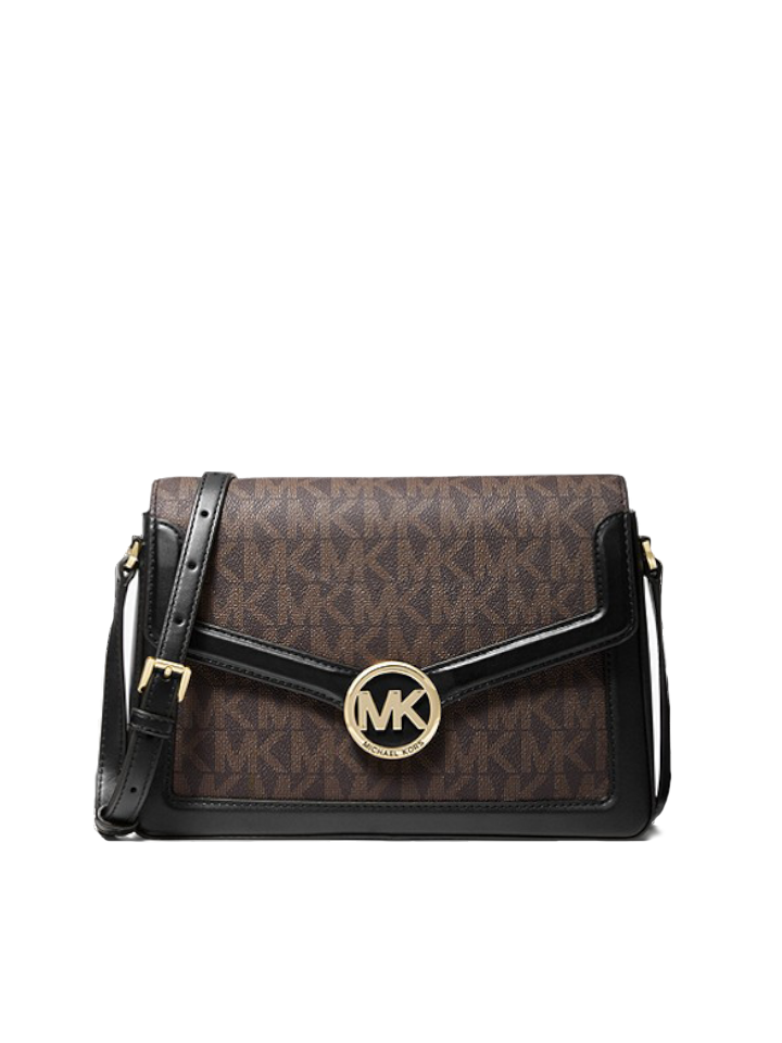 Michael Kors Jessie Small Crossbody Brown Black – Balilene