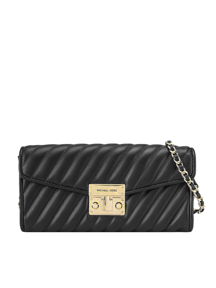 Michael Kors Rose Medium Elongated Clutch Black – Balilene