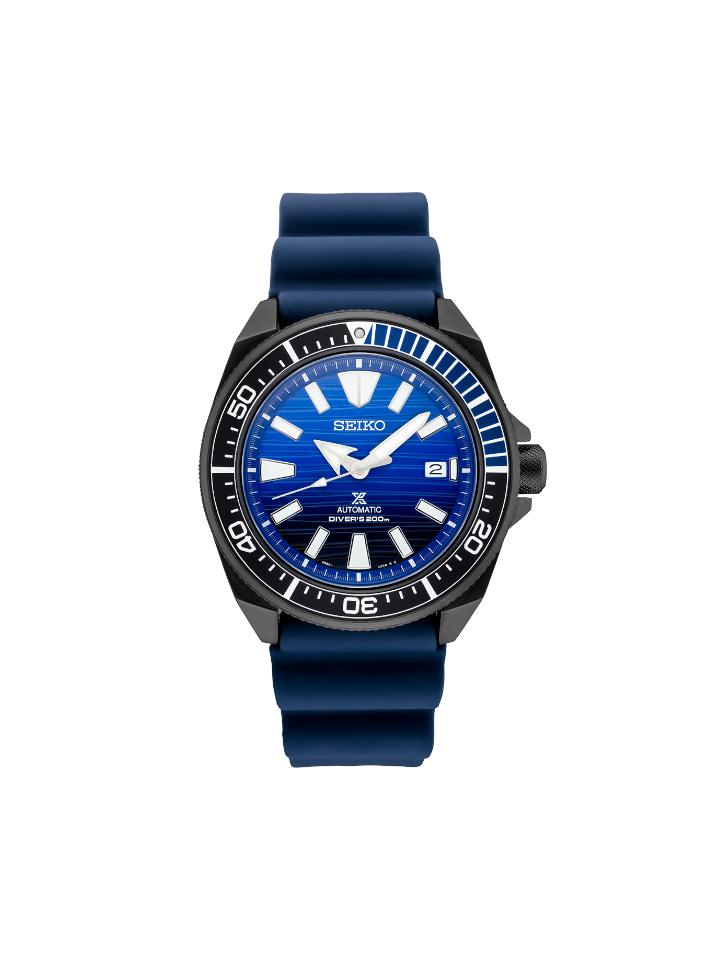 Seiko Prospex SRPD09K1 Samurai Save The Ocean Auto Divers Blue Rubber –  Balilene