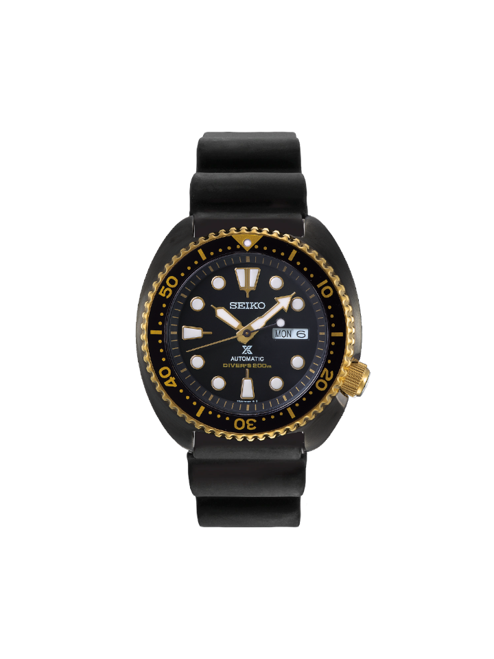 Jam Tangan Seiko Prospex SRPD46K1 Black Turtle Gold Ring Edition Automatic  – Balilene