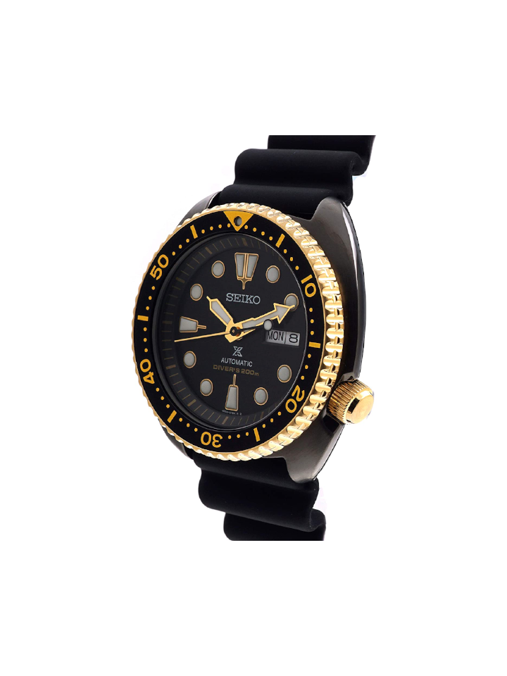 Jam Tangan Seiko Prospex SRPD46K1 Black Turtle Gold Ring Edition Automatic  – Balilene