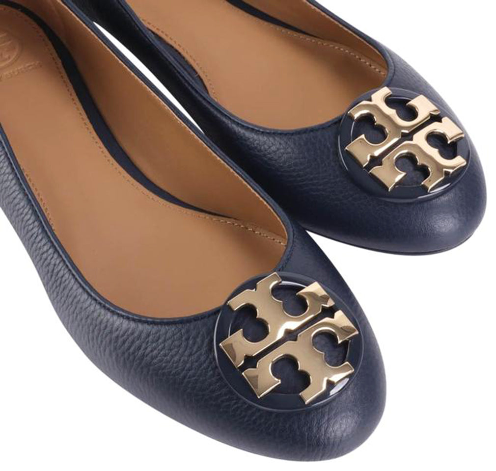 Tory Burch 43394 Claire Ballet Flat Leather Perfect Navy – Balilene