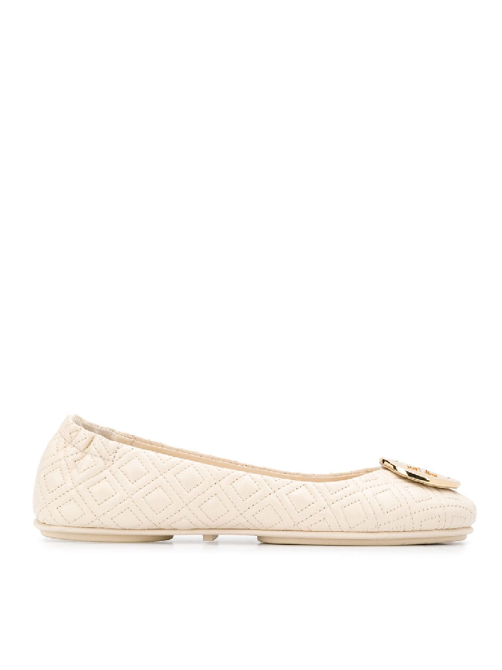 Tory Burch 50736 Quilted Minnie Nappa Leather New Cream Size 8 – Balilene