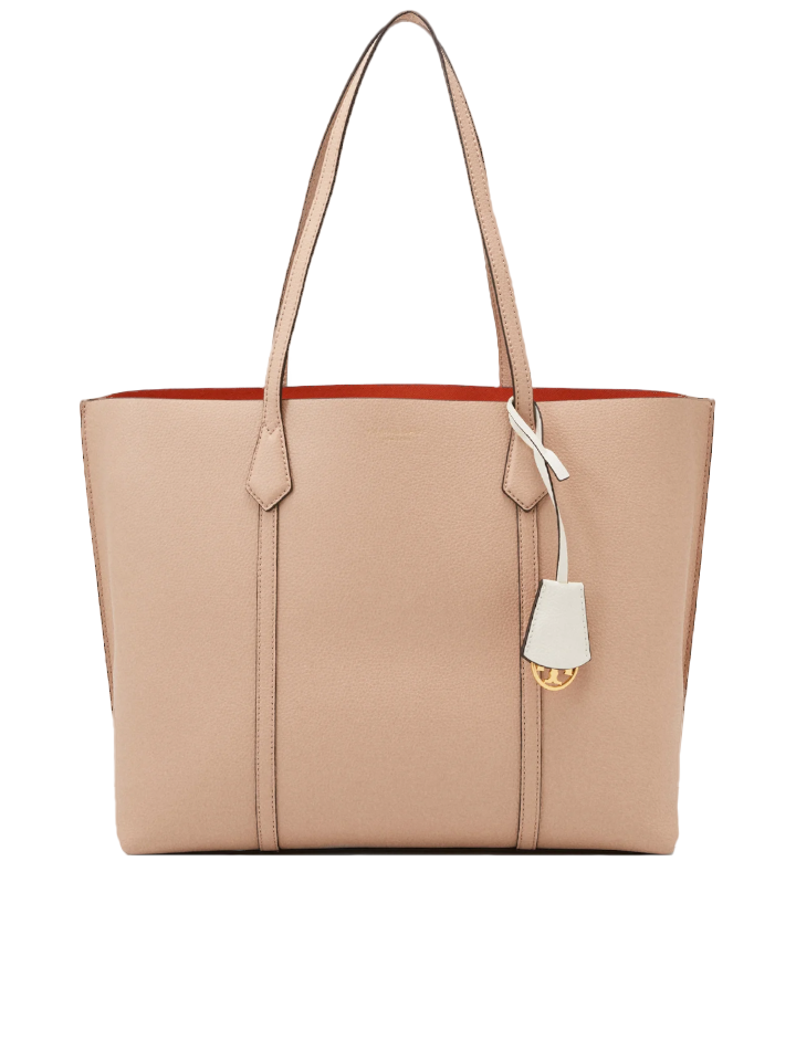 Tory Burch 53245 Perry Tote Colorblock Triplle Compartment Devon Sand