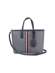 Tory Burch 53304 Gemini Link Canvas Small Tote Tory Navy – Balilene