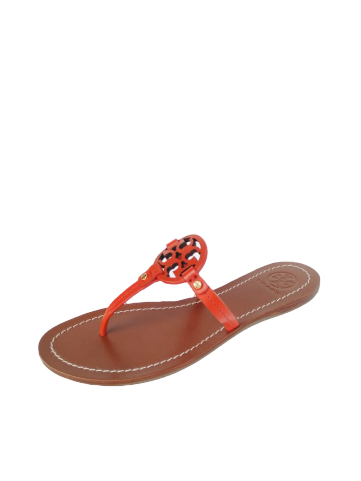 Tory Burch 57075 Veg Leather Mini Miller Flat Thong Samba Sandals – Balilene