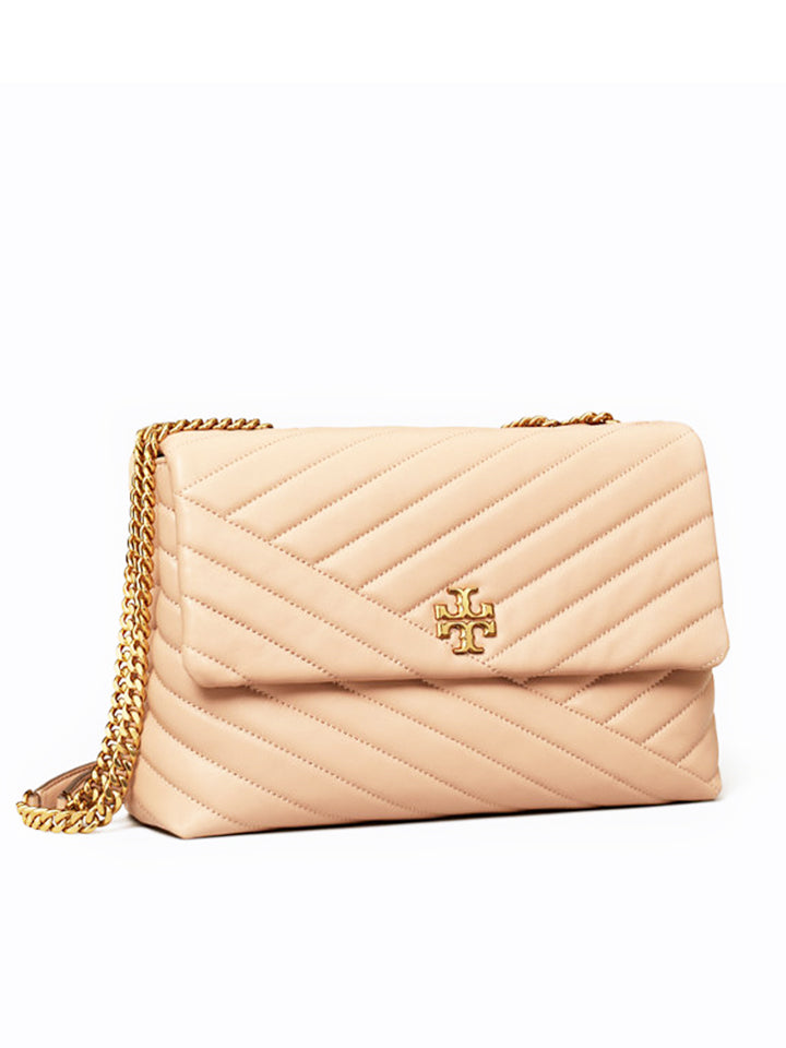 Tory Burch 58465 Kira Chevron Convertible Shoulder Bag Devon Sand – Balilene