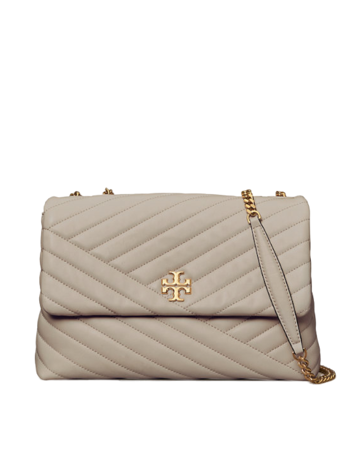 Tory Burch 58465 Kira Chevron Convertible Shoulder Bag Gray Heron – Balilene