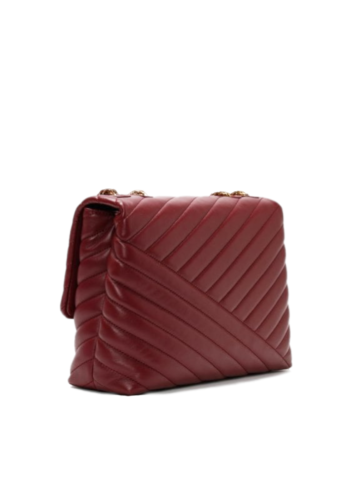 Tory Burch 58465 Kira Chevron Convertible Shoulder Bag Imperial Garnet –  Balilene