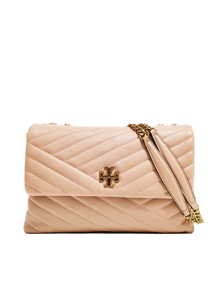 Tory Burch 58465 Kira Chevron Convertible Shoulder Bag Pink Moon – Balilene