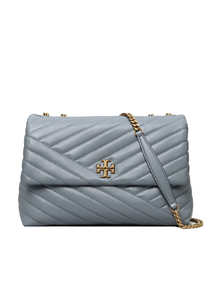 Tory Burch 58465 Kira Chevron Convertible Shoulder Bag Rainwater/Dark –  Balilene