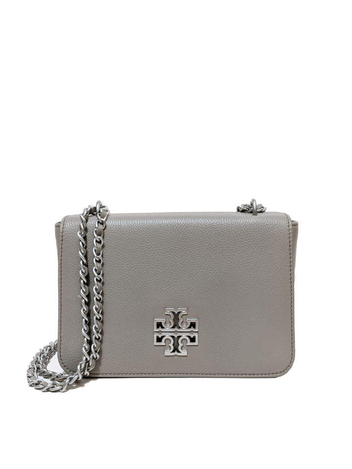 Tory Burch 60404 Britten Medium Adjustable Shoulder Bag French Gray –  Balilene