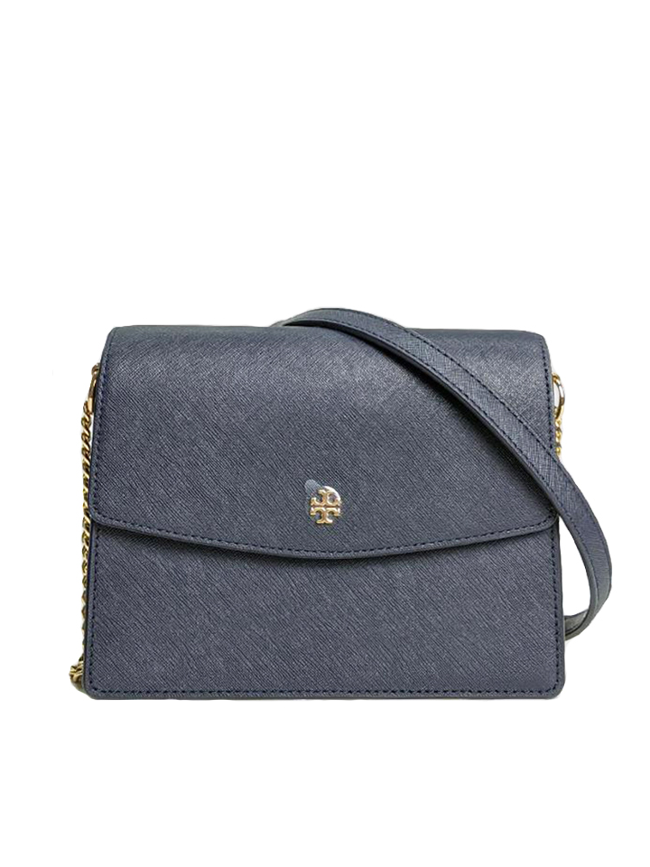 Tory Burch Emerson Envelope Adjustable Shoulder Bag Navy – Balilene