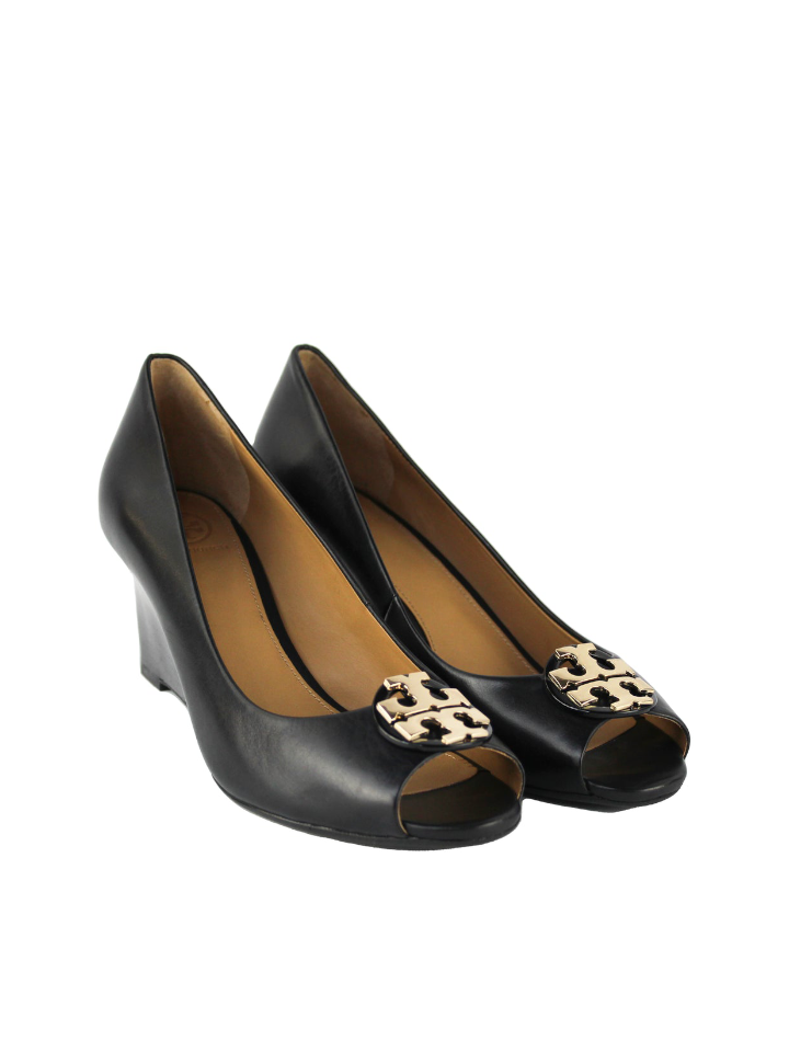 Tory Burch 61645 Claire 65mm Open Toe Wedge Black – Balilene