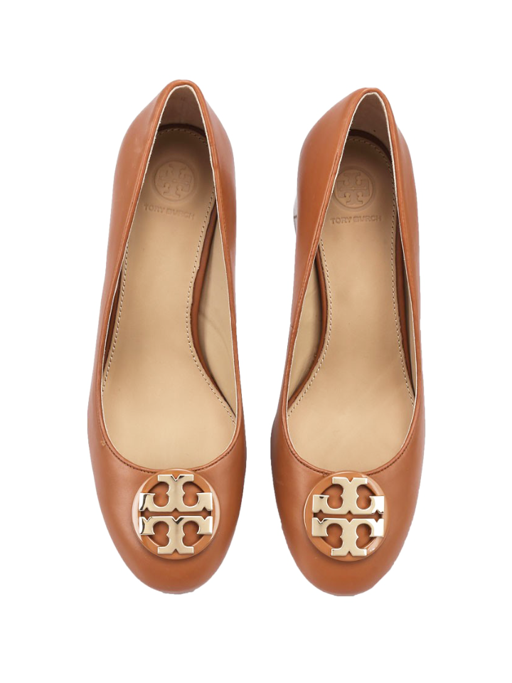 Tory Burch 61770 Claire 50mm Pump Calf Leather Royal Tan – Balilene