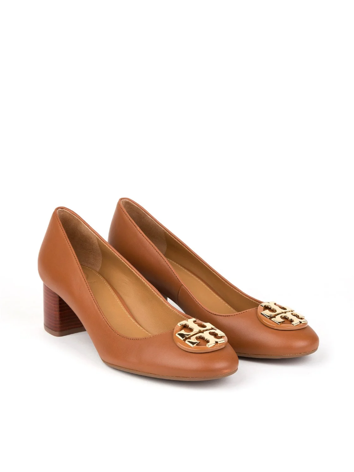 Tory Burch 61770 Claire 50mm Pump Calf Leather Royal Tan – Balilene