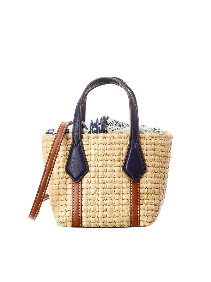 Introducir 101+ imagen tory burch perry straw tote