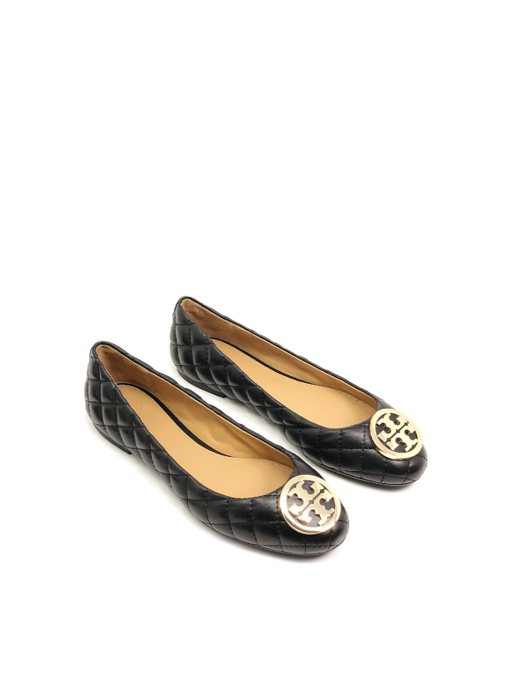 Tory Burch 64092 Benton 2 Quilted Ballet Flat Nappa Leather Perfect Bl –  Balilene