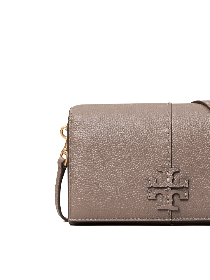 Tory Burch 64502 McGraw Wallet Crossbody Silver Maple – Balilene