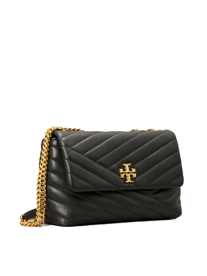 Tory Burch 64963 Kira Chevron Small Convertible Shoulder Bag Black –  Balilene