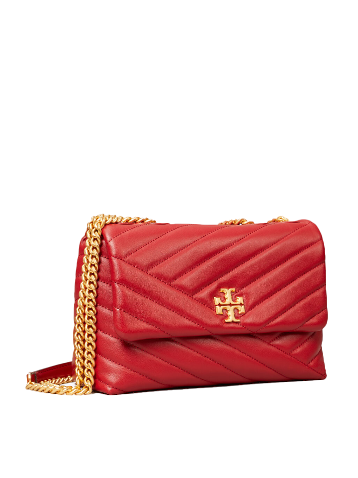 Tory Burch 64963 Kira Chevron Small Convertible Shoulder Bag Redstone –  Balilene