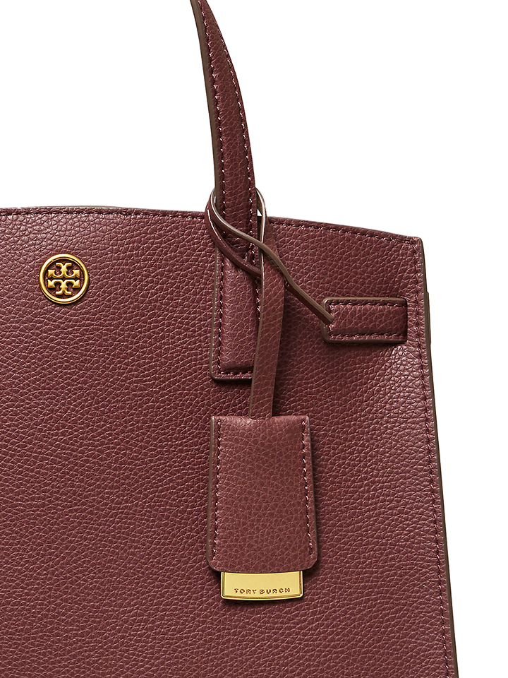 Tory Burch 73625 Walker Small Satchel Dark Rhubarb/Dark Gold – Balilene