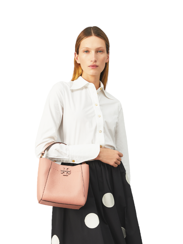 Tory Burch 74956 McGraw Small Bucket Bag Meadowsweet – Balilene