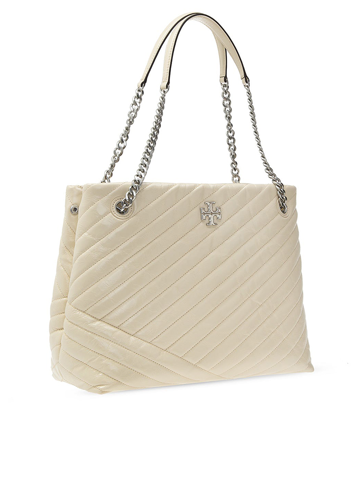 Tory Burch 75450 Kira Chevron Quilted Leather Tote In New Cream – Balilene