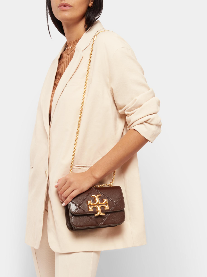 Tory Burch Eleanor Diamond Quilted Small Convertible Shoulder Bag Cold –  Balilene