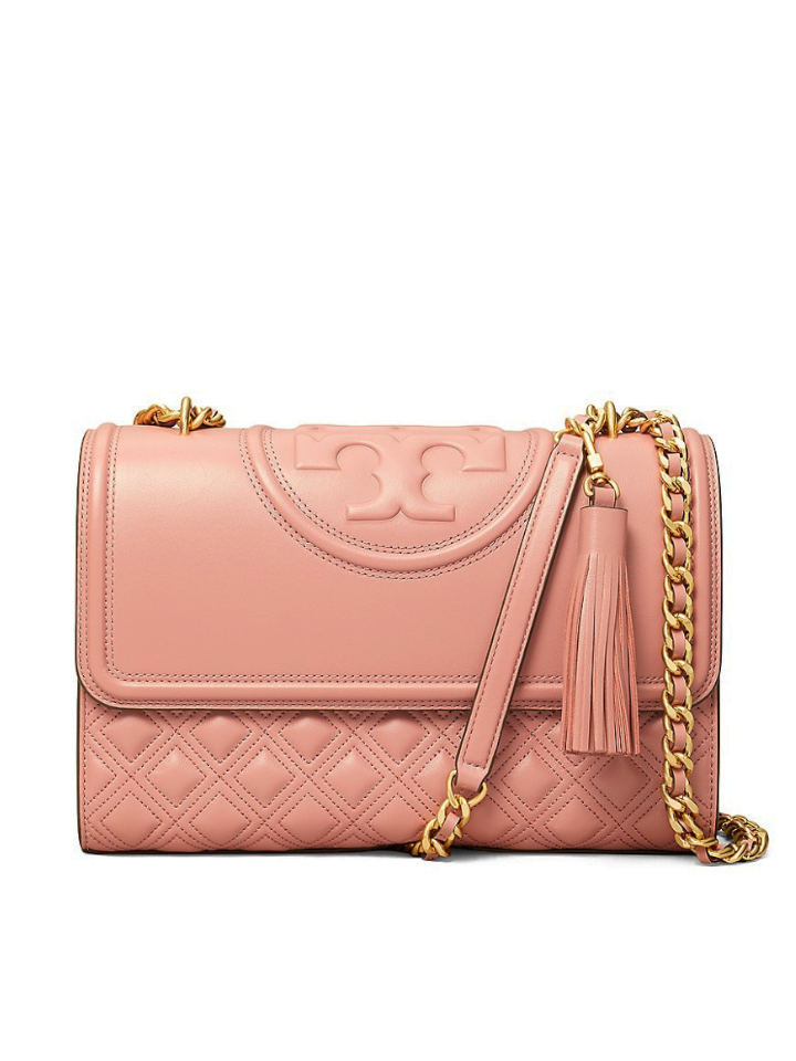 tory burch fleming convertible shoulder bag pink magnolia