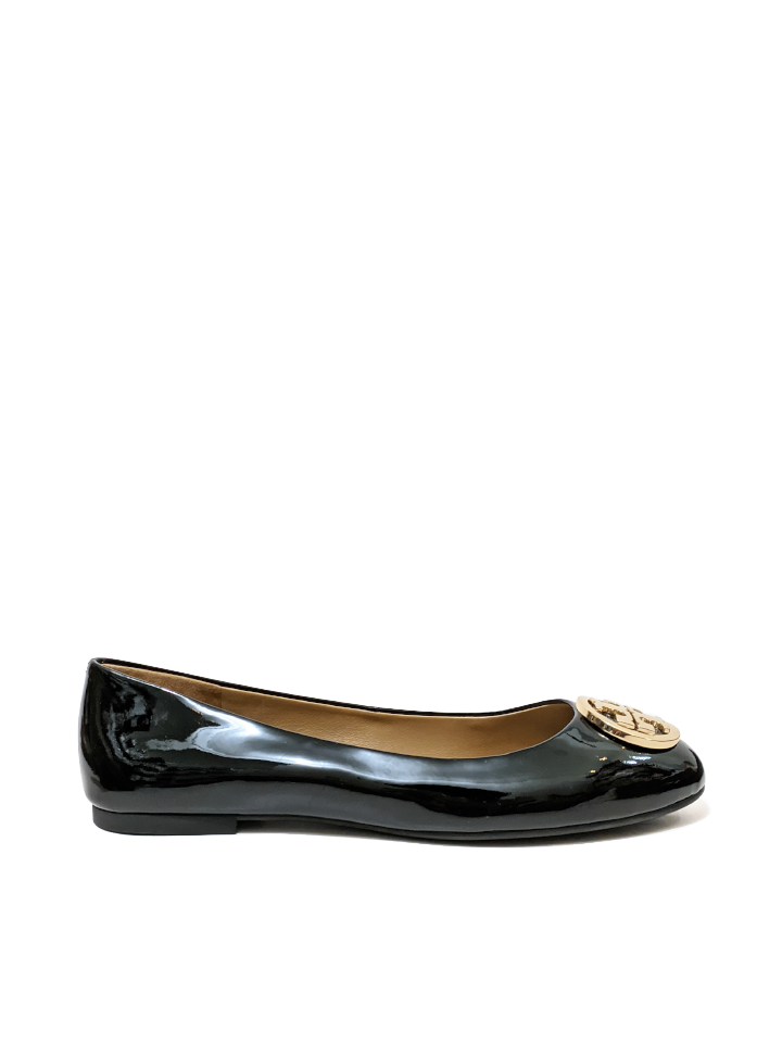 Tory Burch 79144 Benton 2 Ballet Flat Patent Leather Perfect Black –  Balilene