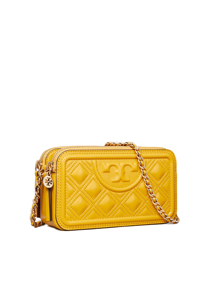 Tory Burch Fleming Double-Zip Mini Bag Golden Crest – Balilene