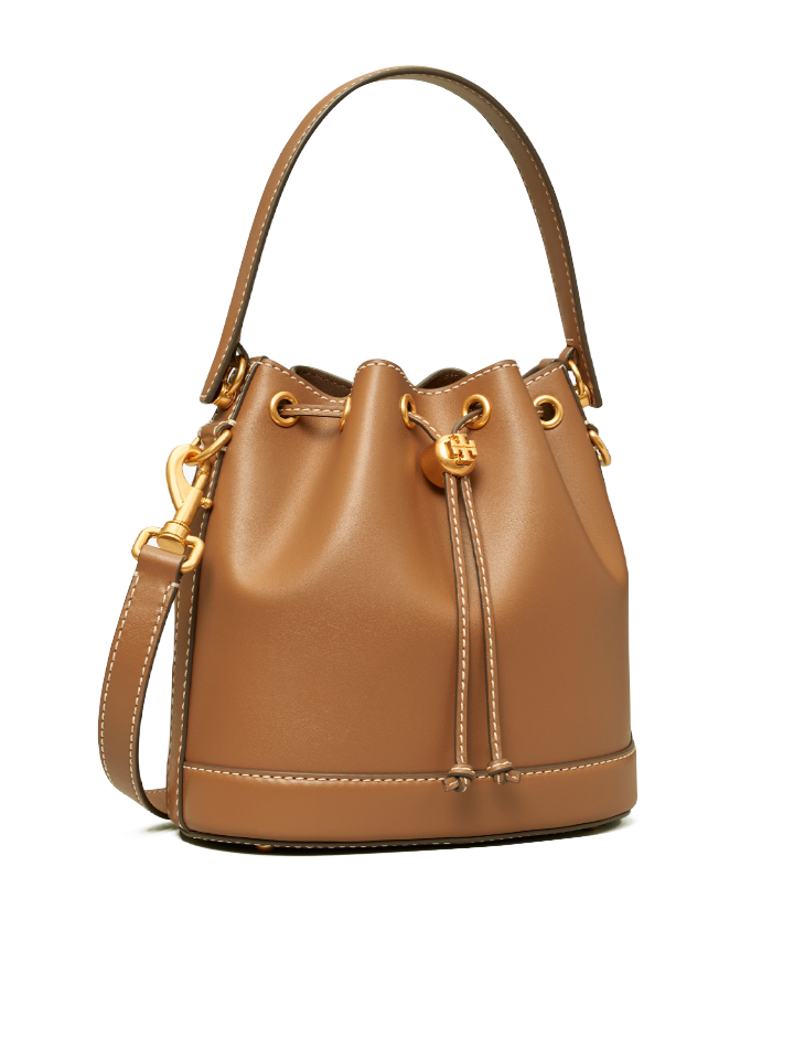 Tory Burch T Monogram Leather Bucket Bag Moose – Balilene