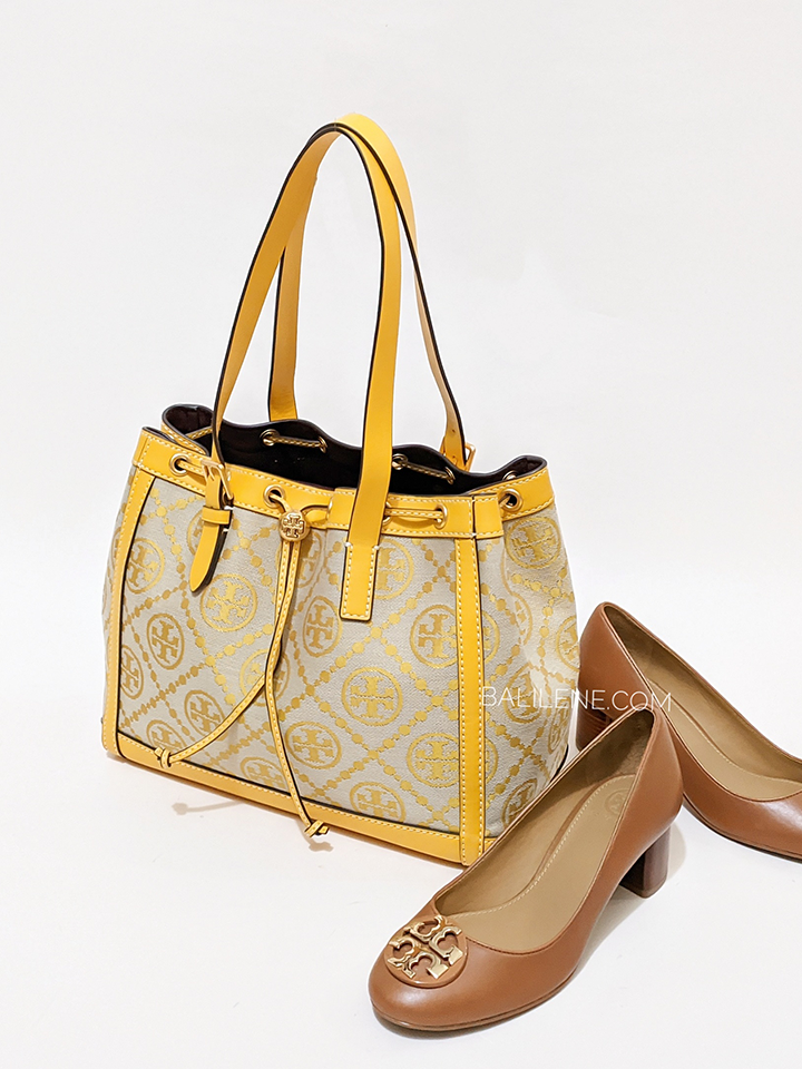 Tory Burch T Monogram Jacquard Small Tote Bag Goldfinch – Balilene