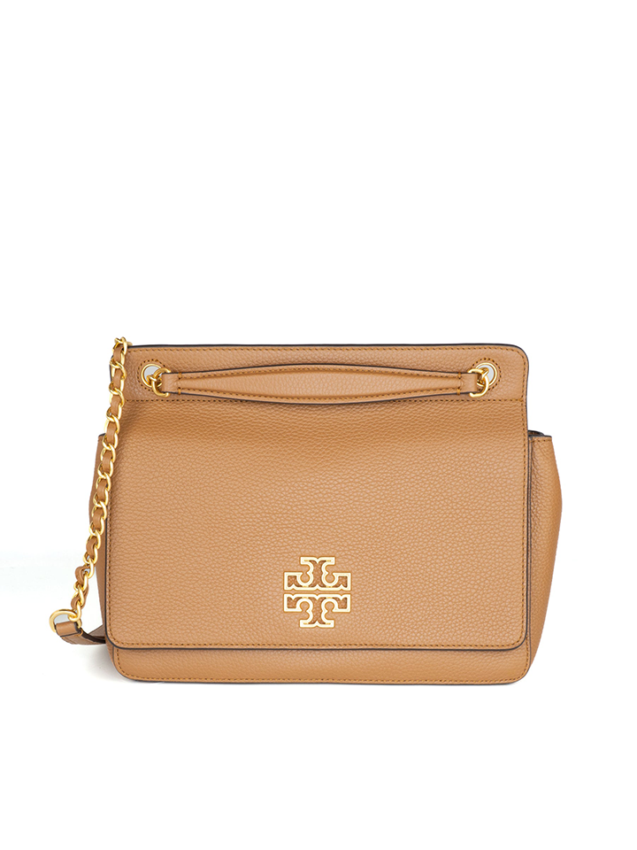 Tory Burch 82411 Britten Flap Shoulder Bag Bark – Balilene