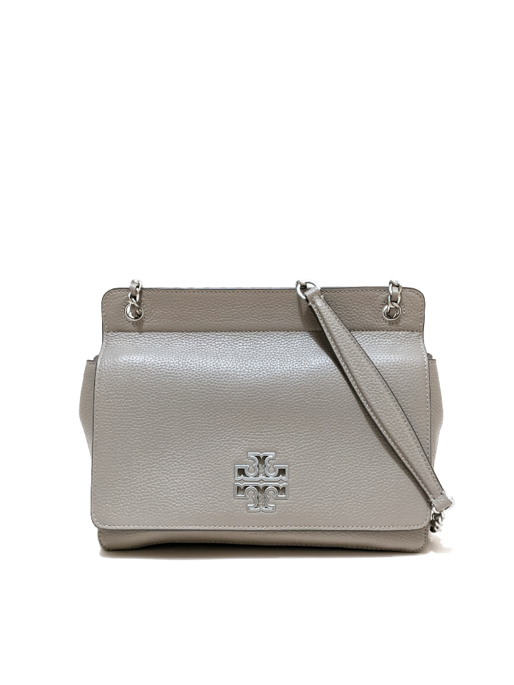 Tory Burch 82411 Britten Flap Shoulder Bag Gray – Balilene