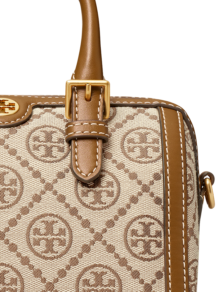 Tory Burch 82939 T Monogram Jacquard Mini Barrel Hazelnut Brown – Balilene