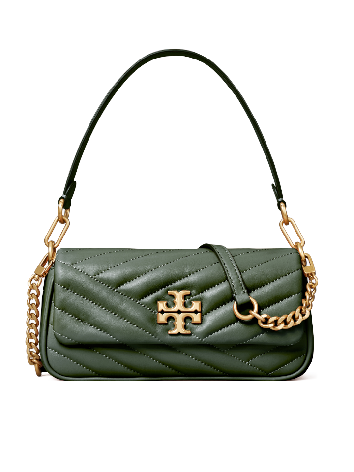 Tory Burch 85229 Kira Chevron Small Flap Shoulder Bag Sycamore Green/R –  Balilene