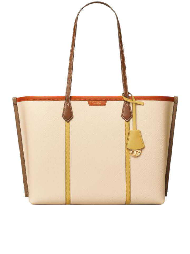 Tory Burch 86501 Perry Color-Block Triple-Compartment Tote Beeswax Hot –  Balilene
