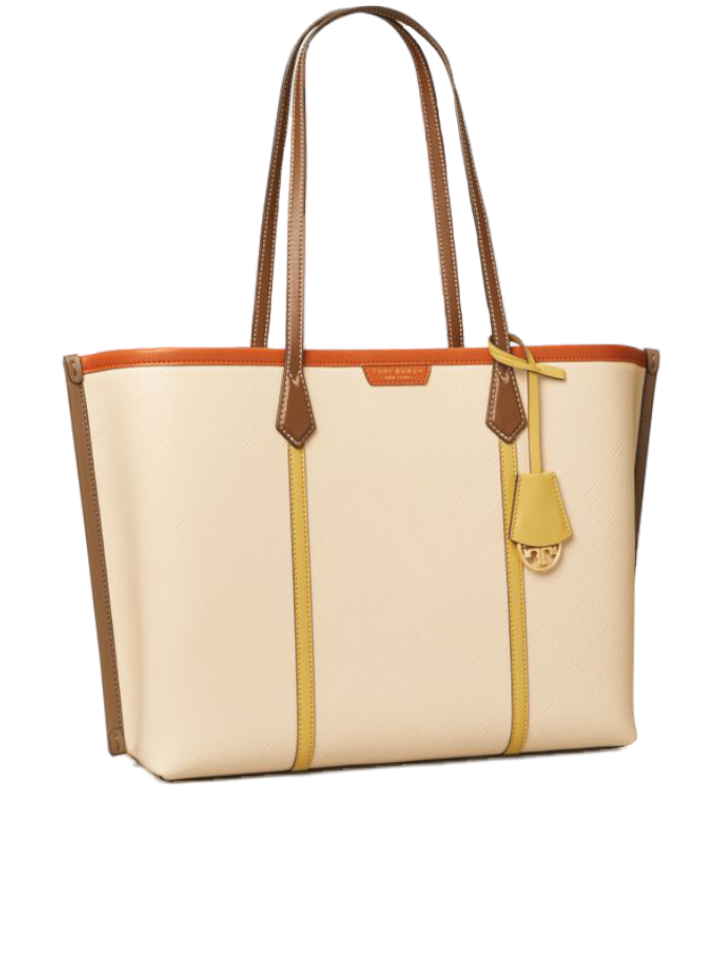 Tory Burch 86501 Perry Color-Block Triple-Compartment Tote Beeswax Hot –  Balilene