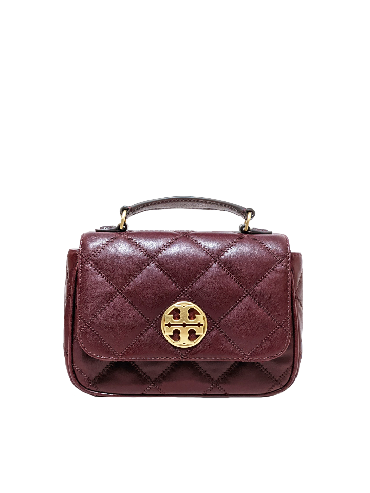 Tory Burch 87861 Willa Mini Top Handle Bag Claret – Balilene