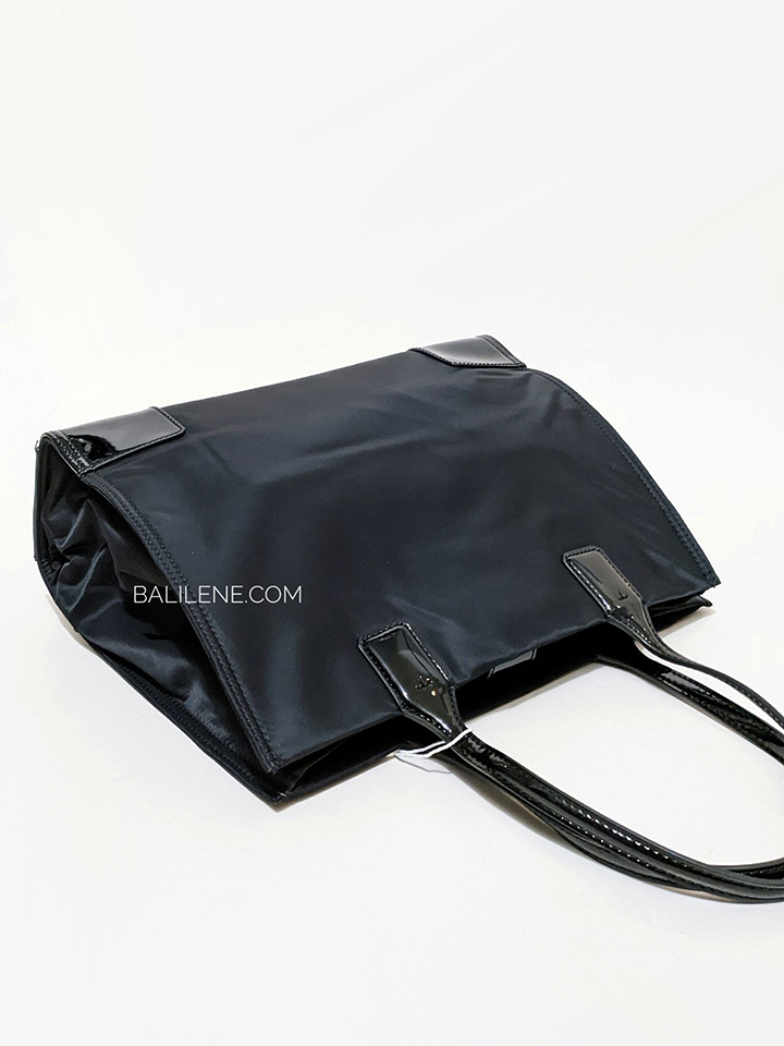 Tory Burch Ella Patent Small Tote Bag Black – Balilene