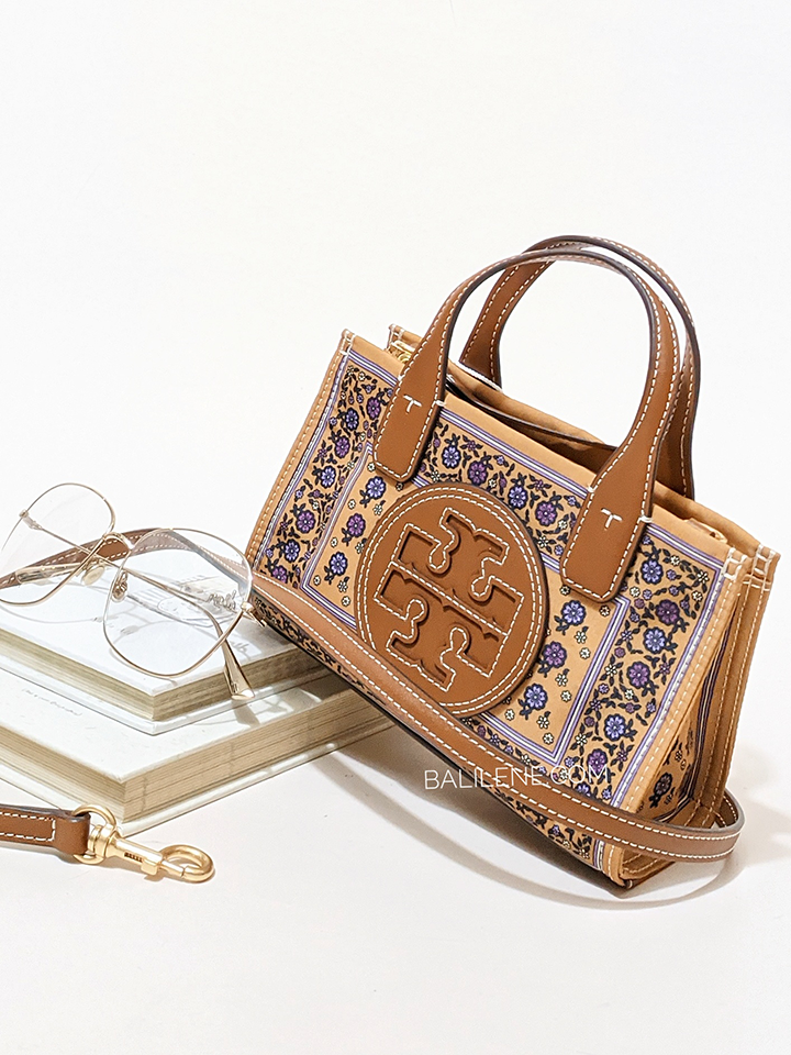 Discover 84+ images of Tory Burch’s navy Ella Mini Tote