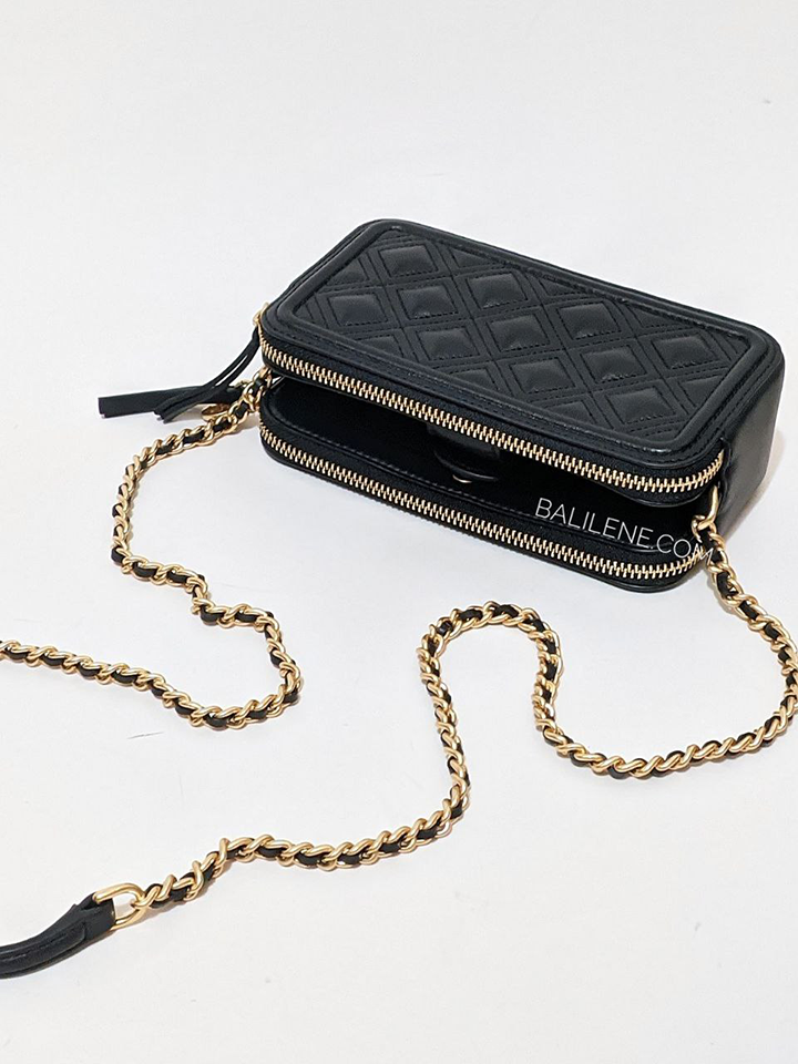 Tory Burch Fleming Double-Zip Mini Bag Black – Balilene