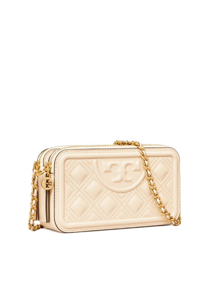 Tory Burch Fleming Double-Zip Mini Bag Cream – Balilene