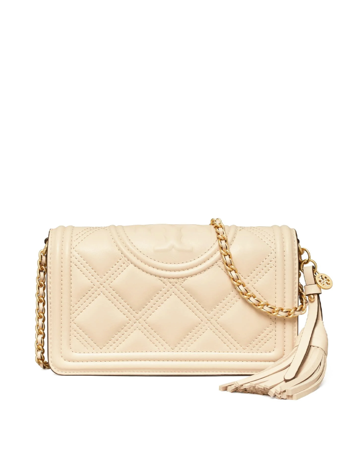 Tory Burch Fleming Soft Wallet Crossbody Bag New Cream – Balilene