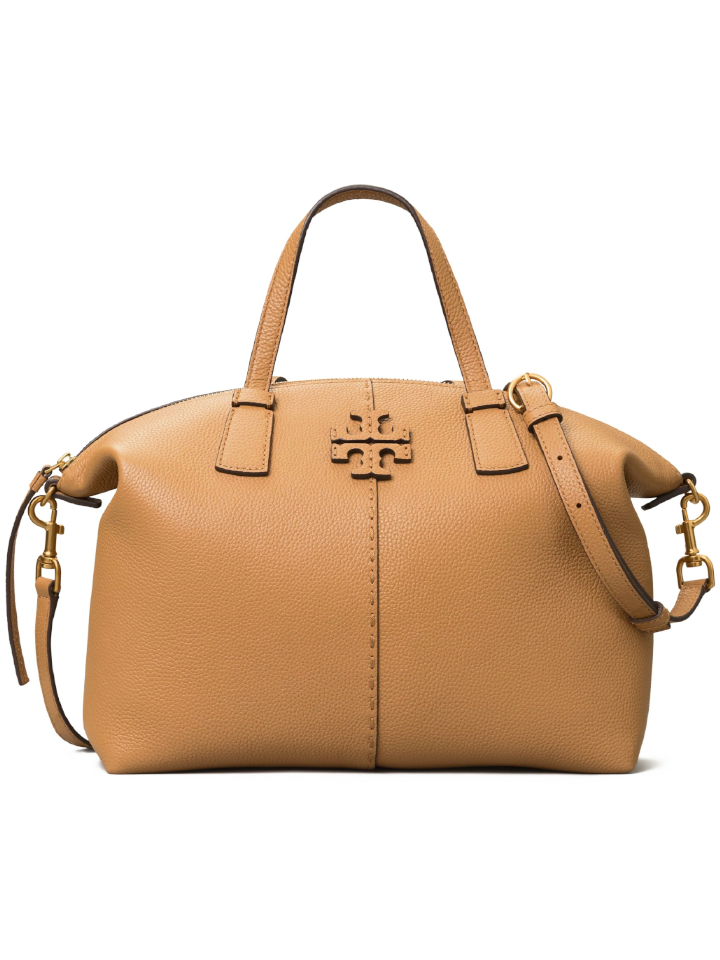 Tory Burch McGraw Top-Zip Satchel Tiramisu – Balilene